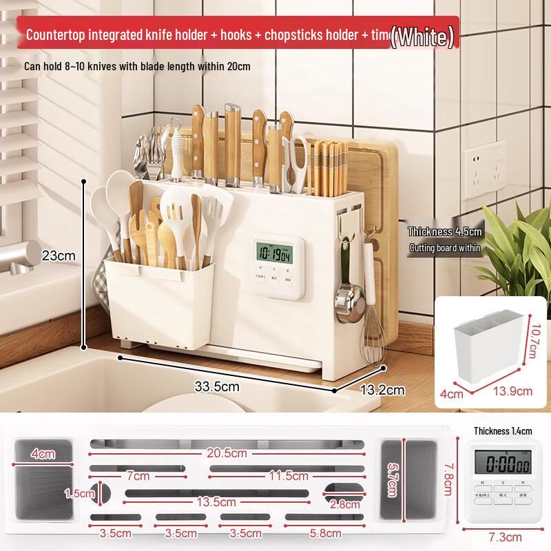 

Modern Wall-Mounted & Countertop Kitchen Organizer