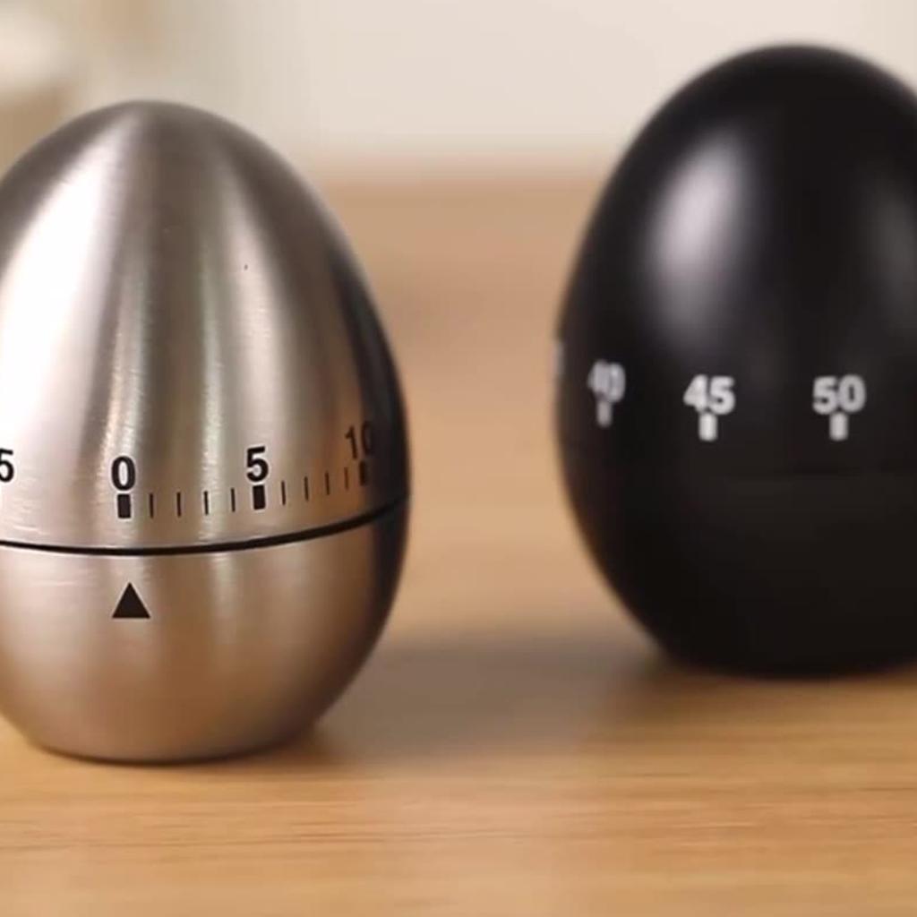 Egg Shape 60 Minutes Timer Metal Easy Operated Kitchen Timer Cooking Baking Helper Kitchen Tool Home Decorations