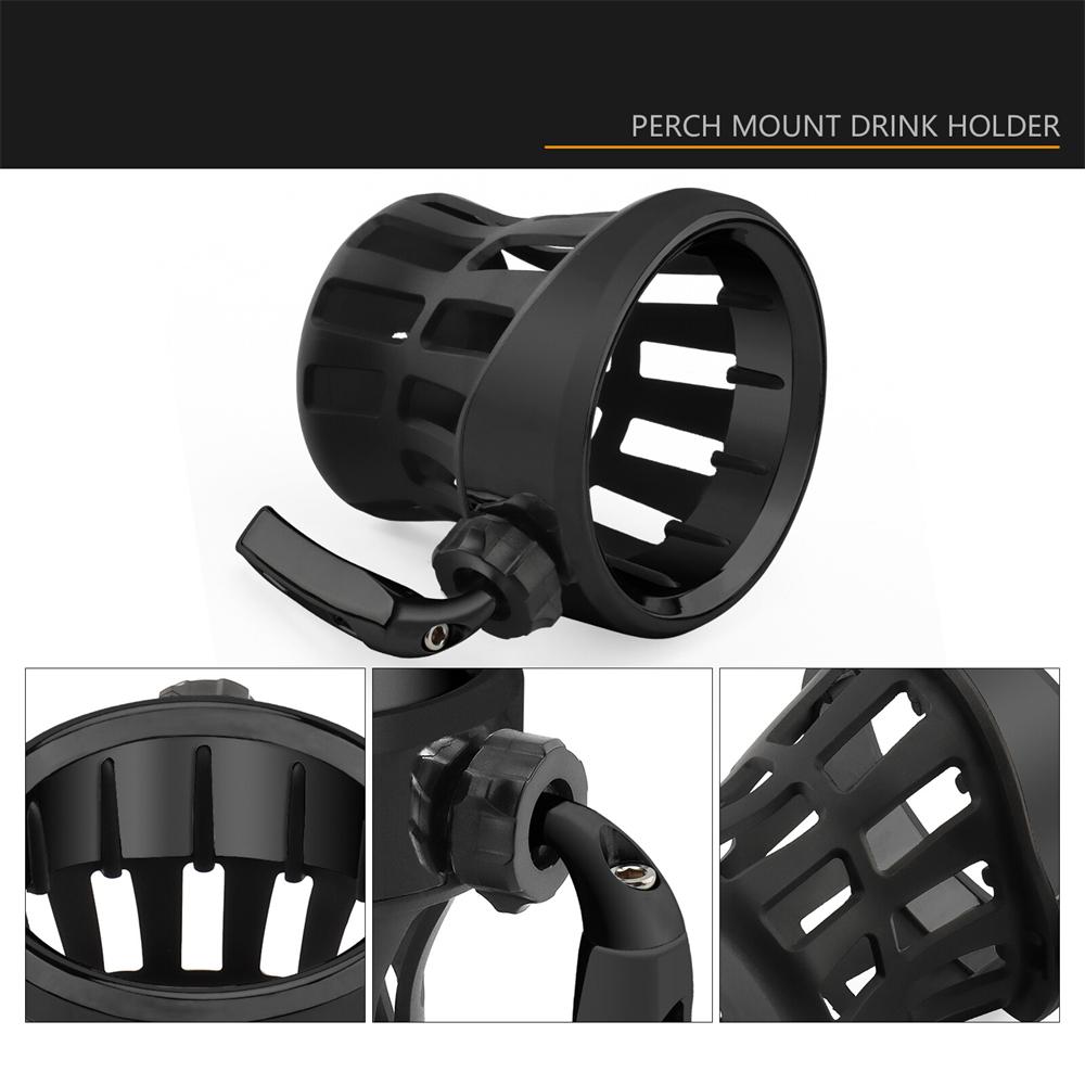 Motorcycle Handlebar Drink Cup Holder W/Mesh Basket Mount Universal