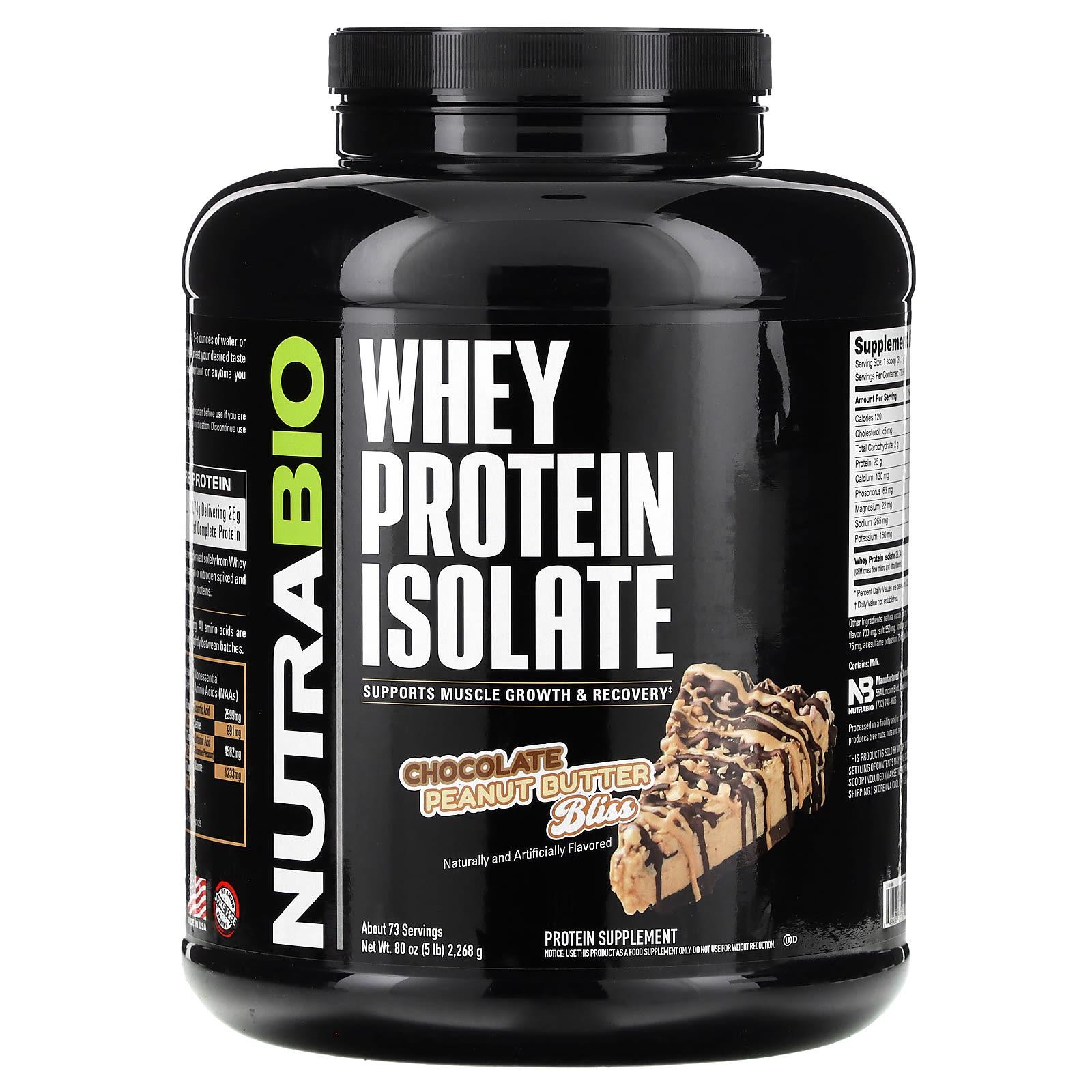 

Whey Protein Isolate, Chocolate Peanut Butter Bliss, 2,268G (5Lb)