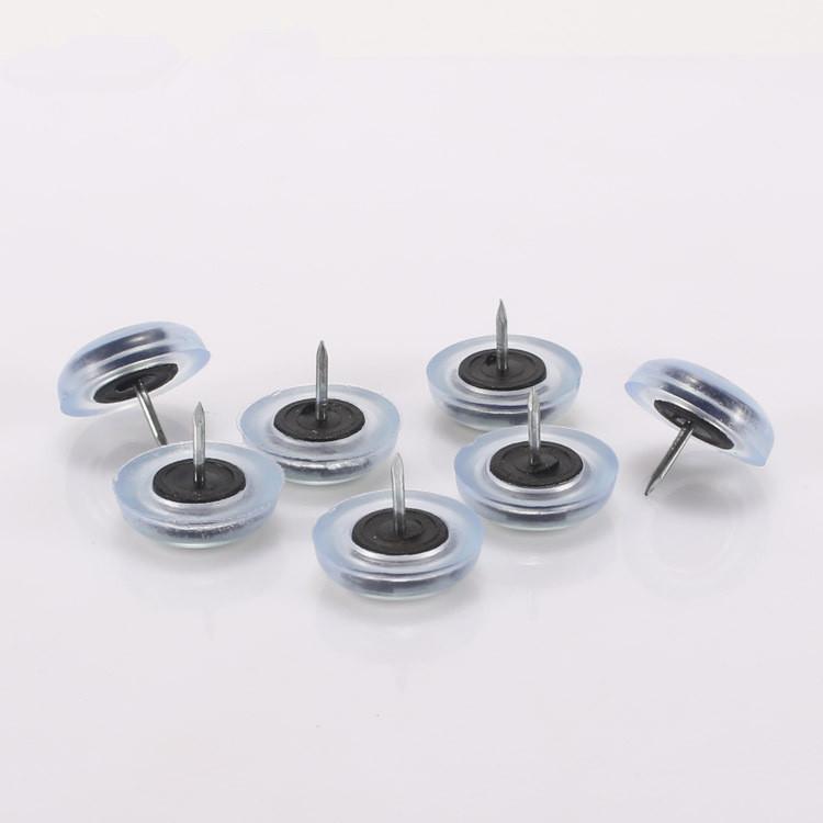 10pcs PVC Plastic Furniture Feet Nails Protector Ground Chair Leg Floor Nail Soft Rubber Anti-skid Sofa Table Bottom Pad