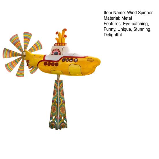Wind Spinner for Outside Big Foot Riding Motorcycle/Truck/Airplane Metal Rotatable Yard Windmill