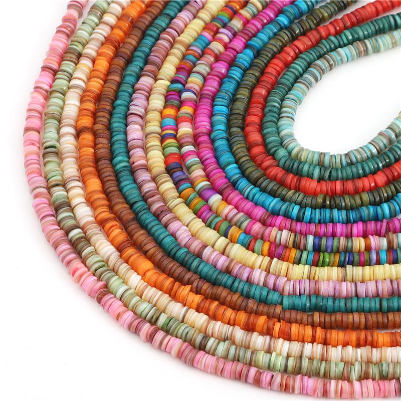 

Natural Shell Dyed Round Disc Spacer for DIY Bracelet & Necklace Making
