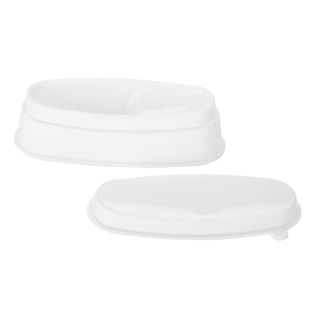 Portable White Nail Dipping Powder Tray Manicure Mould Nail Container