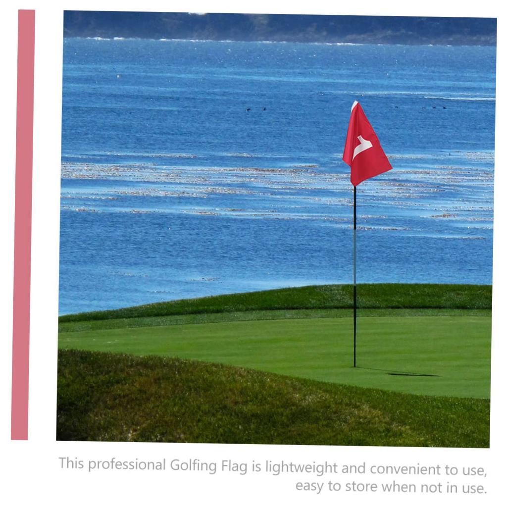 Sewroro Golf Green Flags, Practice Golf Flags with Numbered Targets, Set of 4, Red Nylon, for Grand Golf, Putting Practice, Outdoor Golf Training,