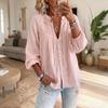 Women's Bohemian Lace Trim Cotton Linen Long Sleeve Blouse with Sleeves for Vacation Beach