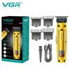 VGR V-904 Metal Texture Oily Hair Clipper Hair Salon Men's Electric Hair Clipper Digital Display Carving Push High Power Upgrade Battery Life Razor