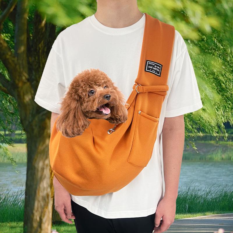 Foldable Portable Solid Color Pet Shoulder Bag for Small Dogs