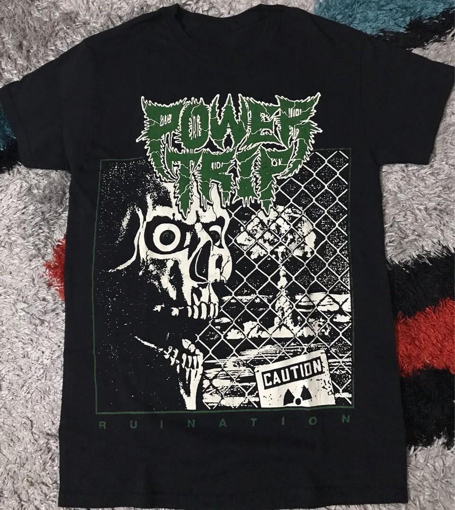 

SALE Vtg Power Trip Band Tour Concert Heavy Cotton Black All Size Unisex Shirt Unisex T-Shirt XXXXL