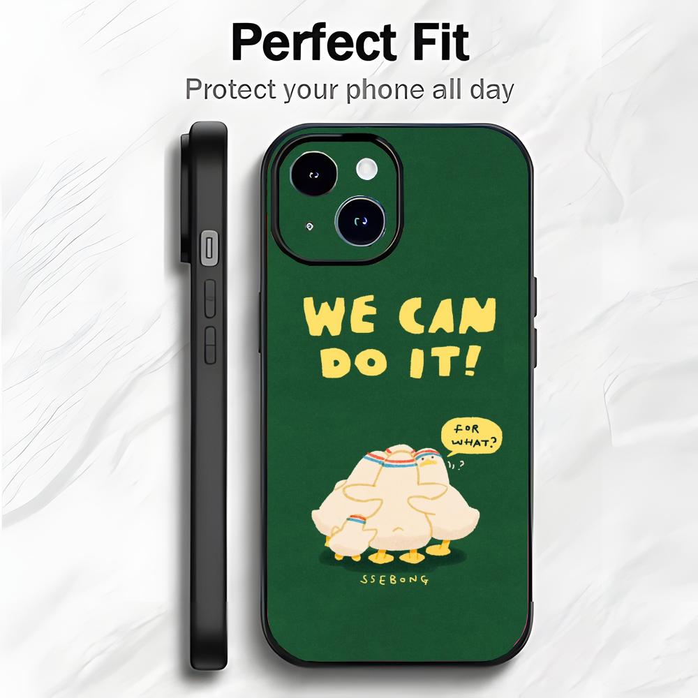 Cute Cartoon Duck Silicone Art Phone Case Phone Case Soft Packaging Lightweight For iPhone17 16 15 14 13ProMax
