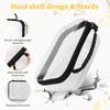 3Pcs Multi-Size Hard Storage Box Portable Clear Hard Shell Zipper Case Waterproof Makeup Storage Box Outdoor Tool Bag for Travel