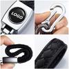 [Hunesuru] Compatible Keychain Genuine Leather Car Key Chain Car Logo