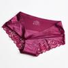 Ladies Sexy Lace Panties  One Oiece Ice Silk Seamless Low-waist Briefs