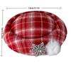 Fashion Snowflake Pompom Lady's Beret Red Plaid Snowflake Hat Lightweight French Style Pearl Chain Beret Photo Cute Accessories