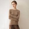 Le Kasha 2026 Women's 100% Cashmere Sweater: Ribbed Round Collar, Long Sleeve, Twelve Gauge Single Thread