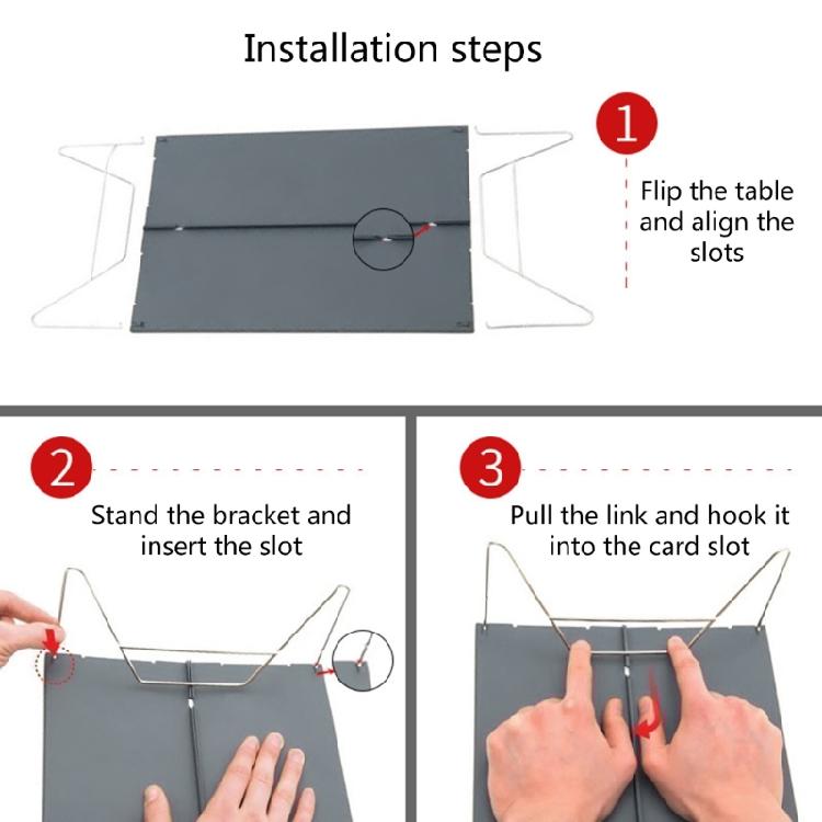 Kleiner Faltbarer Picknick Reise Camping Klappbarer Aluminiumtisch für Outdoor Wandern