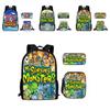 My Singing Monsters Cartoon Backpack Set With Breathable Oxford Fabric For School Kids