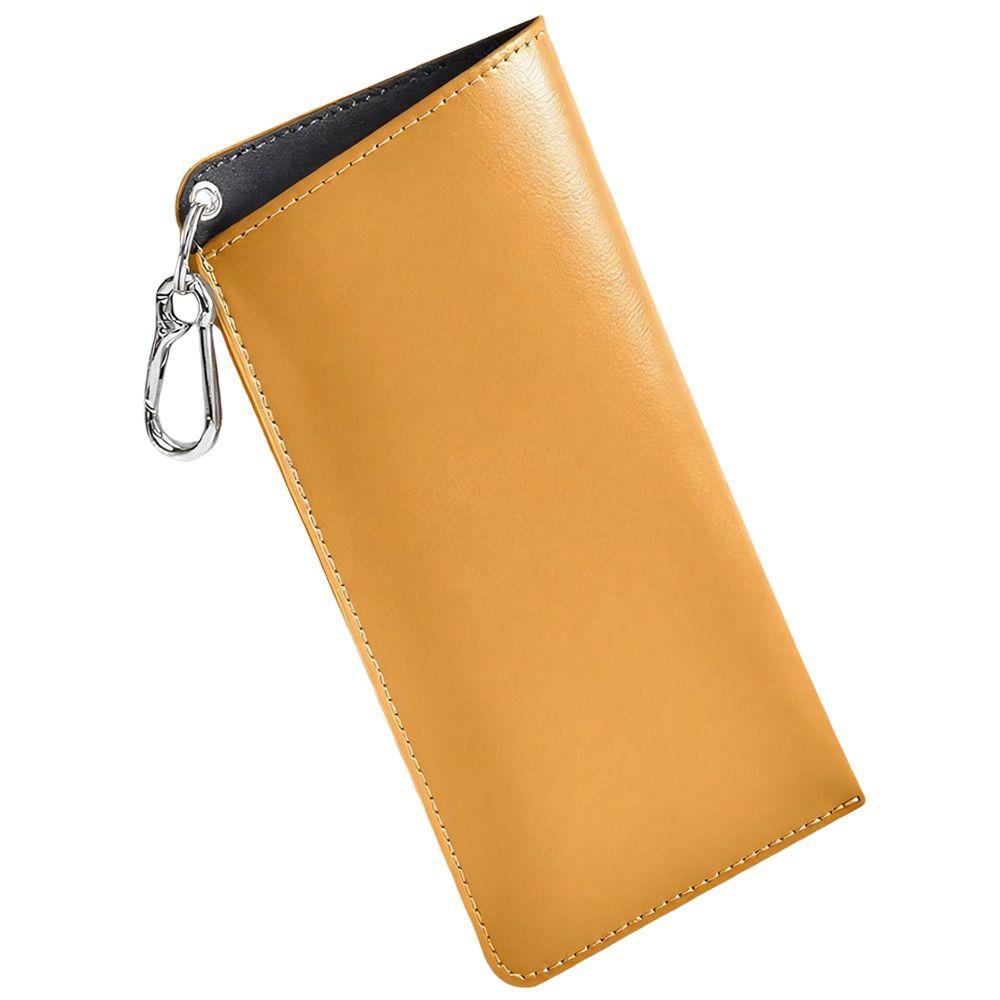 Solid Color Sunglasses Pouch PU Leather Hanging Sunglasses SunGlasses Holder  Eyewear Accessories