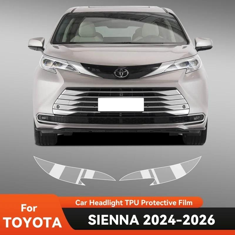 For TOYOTA SIENNA 2024 2025 2026 Car Headlight Protective Film TPU Pre Cut Anti-Scratch Headlight Vinyl Film Accessories