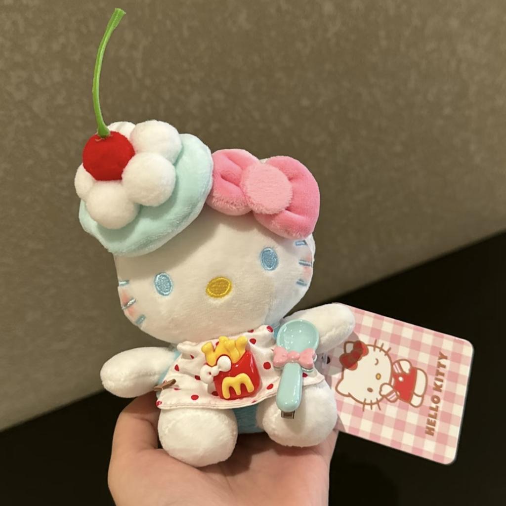 Sanrio Hello Kitty Plush Toy Kawaii Cute Cat Keychain Pendant Doll Backpack Accessory For Girls Women Ideal Gift