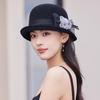 Spring Summer New Flower Bucket Hat For Women, Breathable Rolled Brim Knit Cap, Sun Protection Fashion Versatile