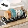Expandable 2 Level Dish Drainer With Removable Storage For Small Kitchen Countertop Space Saving Design
