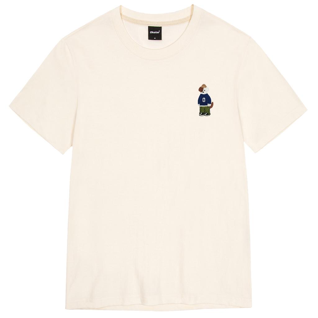 OKSTAR Mini Me Beanie Brodog Embroidered Short Sleeve T-Shirt (Type C)
