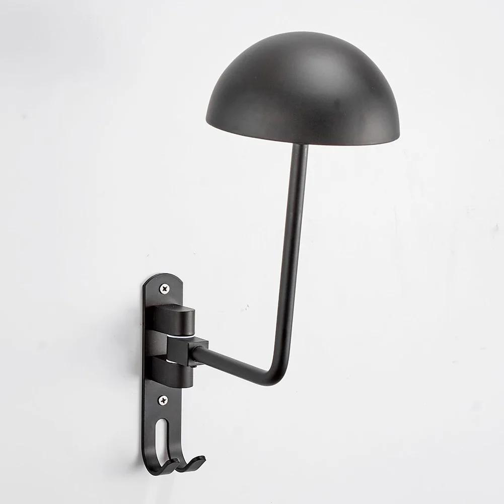 

Настенная стойка для мотоциклетного шлема с двойным крючком, вращение 180°, держатель для демонстрации шлемов, вешалка для шлема/куртки, держатель для велосипедного шлема