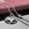 925 Sterling Silver Tree of Life Pendant Necklace Fashion Wedding Jewelry