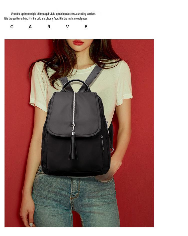 Women's Trendy 2025 Korean Style Travel Backpack - Casual Outdoor Nylon Double Shoulder Bag