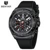 BENYAR Men's Sports Military Quartz Watch Silicone Strap Fashion Business Chronograph Waterproof Wristwatch Relogio Masculino