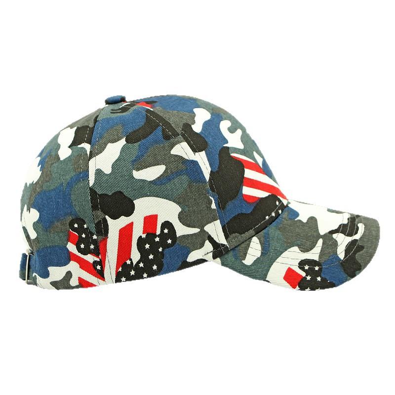 National flag camouflage hard top baseball cap men's and women's outdoor sun protection visor sun hat casual versatile cap