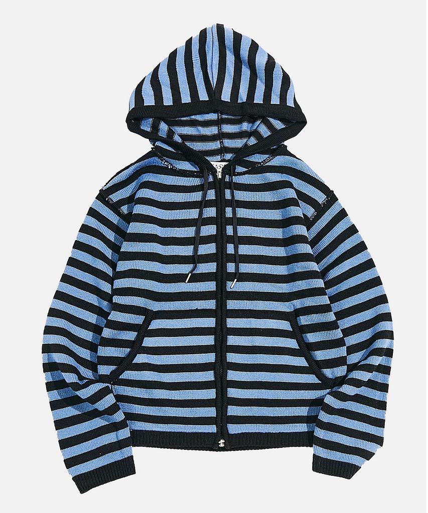 Sudadera con capucha y cremallera VASTIC S / T de punto_Negro / Azul