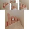 Elegant Butterfly Mother-of-pearl Copper Ring For Women Adjustable Fashion Accessory