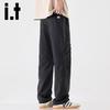 Izzue It Men's Ice Silk Loose Straight Leg Cargo Casual Pants