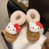 Cute cartoon kitten platform cotton shoes women's season fashion velvet warm bag head cotton shoes women