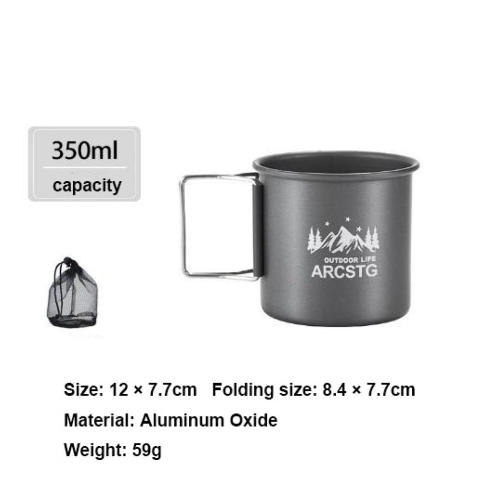 Ultralight Coffee Cup 350ml Aluminum Alloy Cup  Camping Picnic Hiking Accessories