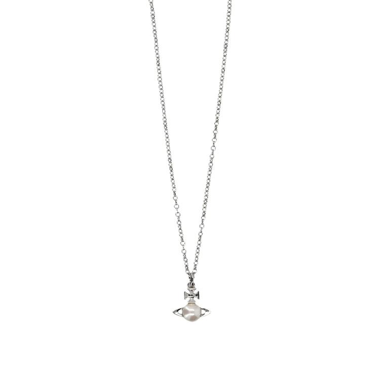 Vivienne Westwood Solid Design Brass Necklace Unisex necklace Silver 63020323P118 F,Silver