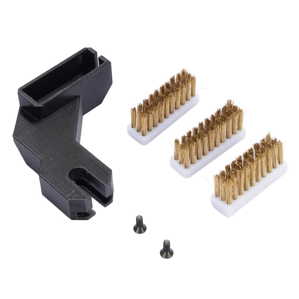 3D Printer Nozzle Brush Kit 3PCS Nozzle Brass Wiping Cleaning Tool with Mounting Parts for