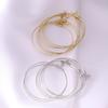 30pcs/Lot 30-40mm Big Round Hoops Earrings Dangle Clasp Ear Wires Hooks DIY Circle Earring Findings Jewelry Making Accessories