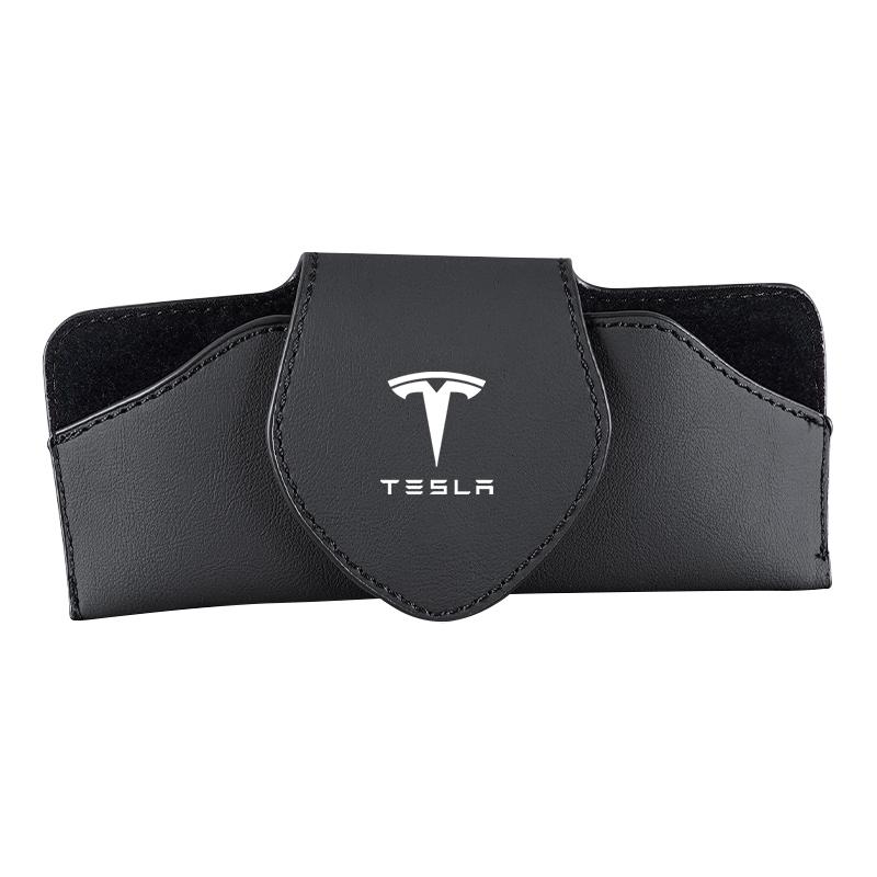 Car Interior Accessories Sun Visor Sunglasses Storage Box For Tesla Model 3 Highland 2023 Model S Model X Model Y Model Y-Eur