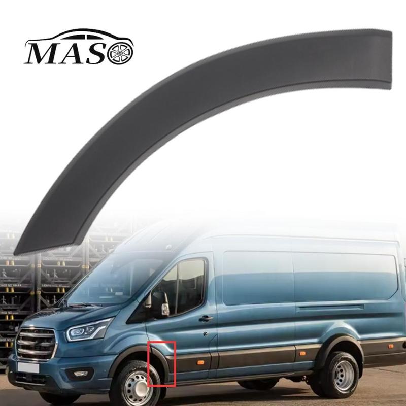 Car Front Wheel Arch Trim Fender Cover Splash Guards Mudguard for Ford Transit MK8 2014-2024 EU Version Matte Black 1839981
