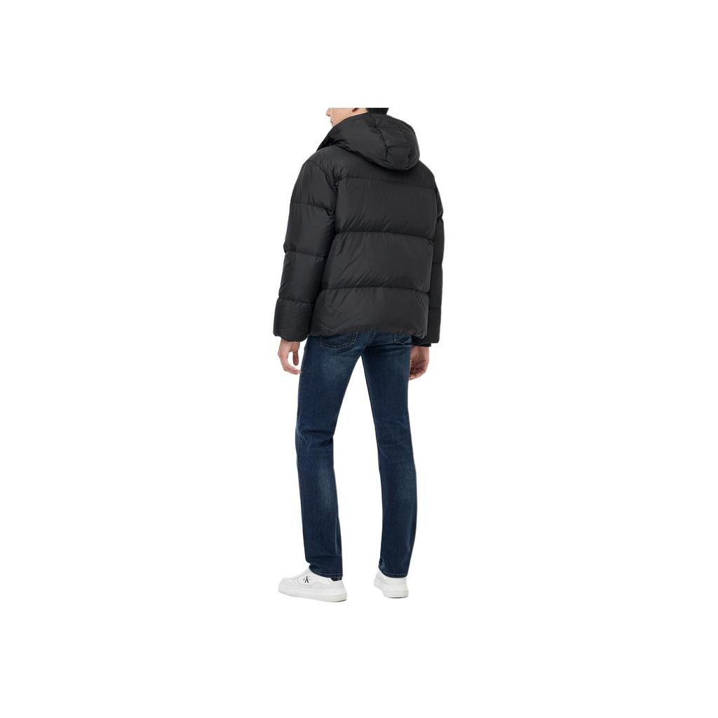 Calvin Klein Minimalist Comfortable Versatile Warm Hooded Long Sleeve Down Jacket Men Outerwear Black J327349-BEH