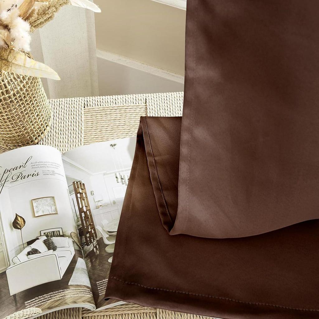 Polyester 100% Blackout Plain Window Curtains|100% Room Darkening| Blackout Window Curtains| 5 Feet |Set of 2| Plain Design |