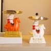 Storage Horse Year Mascot Ornaments With Tray Horse Figures Ornament  Table Desk