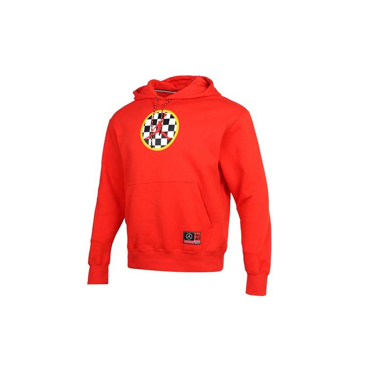 Men s Air Jordan Sport DNA Logo Printing Fleece Pullover Red CV2785-673 M