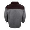 Men's Gradient Color Button Pocket Work Wear Plus Leather Jacket Men's Casual Long Coat