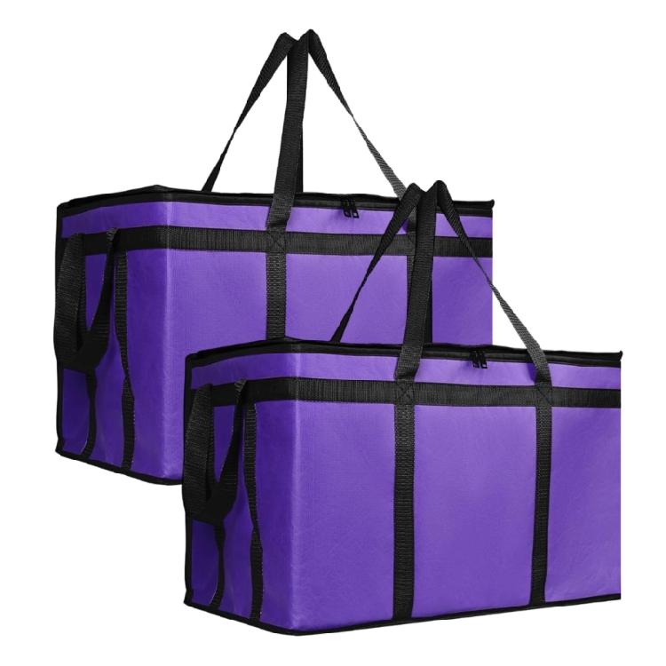 Folding Insulated Food Delivery Bags Large Capacity Thermals Storage Waterproofed Camping Cookware For Picnics Event