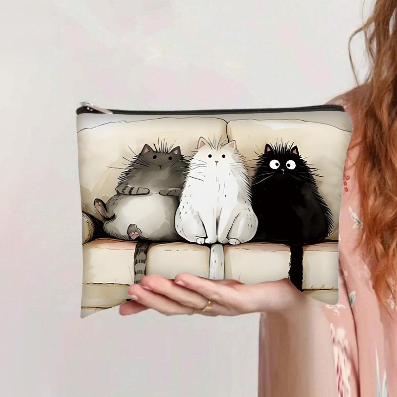 

Друкована подарункова косметичка мультяшний тваринний жіночий клатч портативний на блискавці для подорожей сумка для прання полотняний пенал для канцтоварів sf-359 різнокольоровий