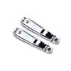 High-Gloss Stainless Steel Nail Clippers Set – Sharp Oblique & Flat Blades, Small & Large Sizes